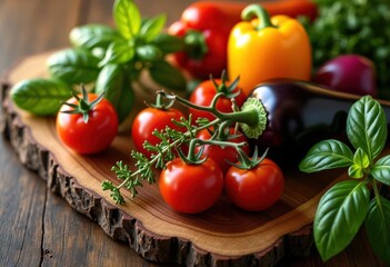 colorful display fresh ingredients unique textured backgrounds captivating eye inspiring culinary creativity, arrangement, herbs, vegetables, fruits