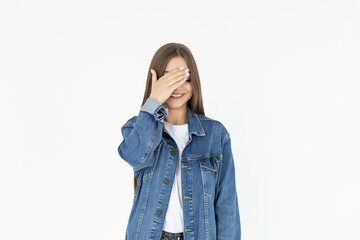 Charismatic carefree joyful friendly-looking outgoing woman likes laugh out loud not hiding...