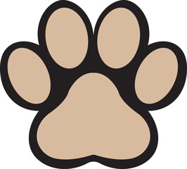 Paw footprint icon. Paw print symbol isolated on transparent background. Dog and cat paw vector sign. Wild animal footprint icon, Sketch Design, Editable stroke. © Mon Amour