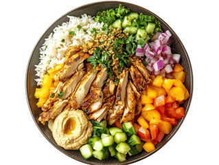 Isolated Chicken Shawarma Bowl