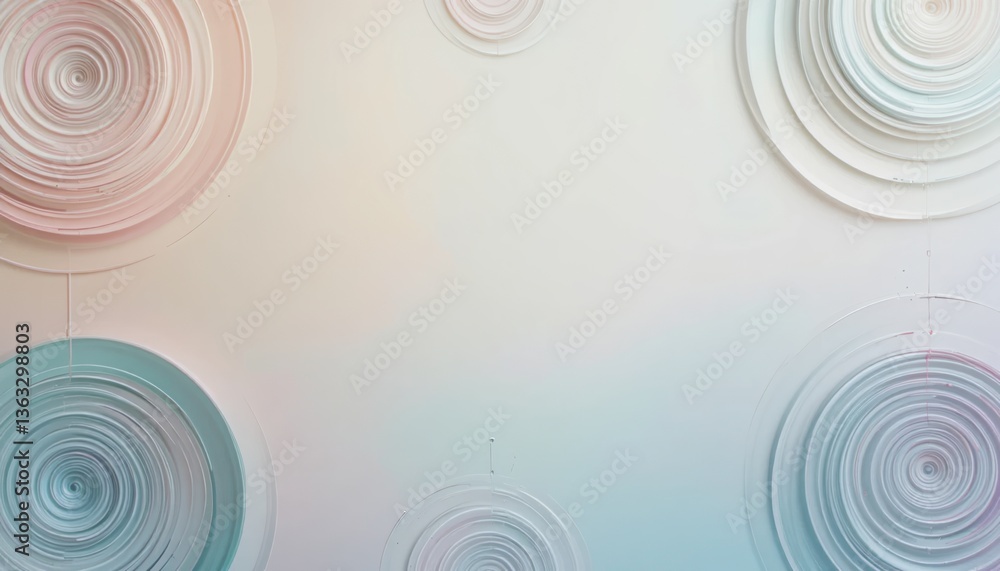 Poster dynamic circular patterns in abstract art creative studio digital design contemporary environment ae