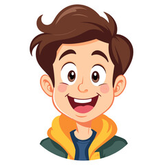 Obraz premium Happy young software developer boy smiling with a cheerful expression 