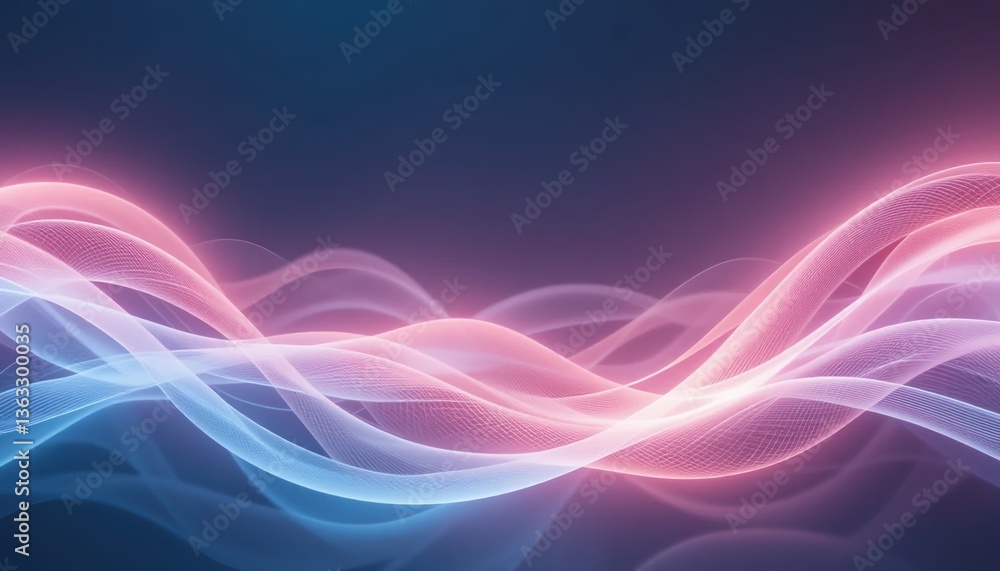 Aufkleber dynamic wave patterns digital space abstract art vibrant colors aesthetic viewpoint visual concept f