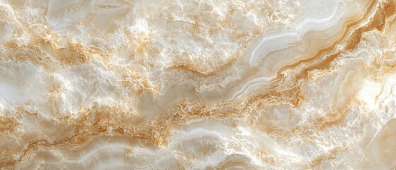 Obraz premium Elegant onyx marble texture with flowing veins and neutral tones creating a luxurious and sophisticated surface for interior design and architectural visualization