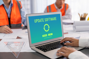 Software update on computer for brisk version of device software upgrade