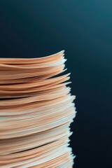 close-up photo of neat stack of government documents or reports related to financial regulation carefully arranged