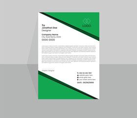 Creative modern letter head design and unique letter head template