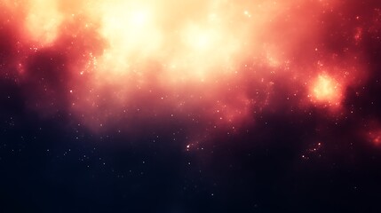 Cosmic Nebula with Red Orange Hues.