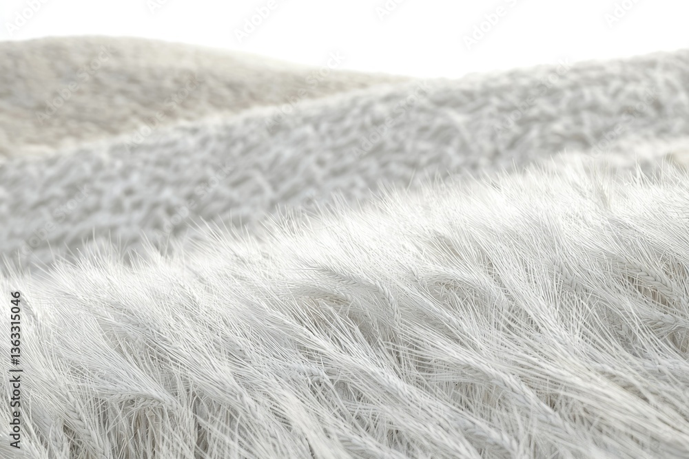 Aufkleber close-up of white wheat field, showing texture and detail of the stalks in soft light.