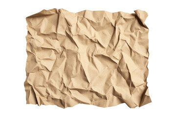 Obraz premium a piece of brown paper with a white background cutout and isolated on transparent background 
