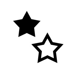 Obraz premium black two star on white background