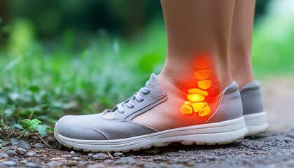Foot pain, sports injury, outdoors