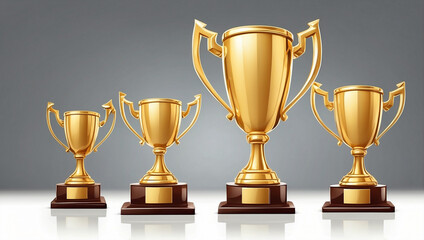 Fun Cartoon Trophy Isolated on a White Background for Celebratory Events