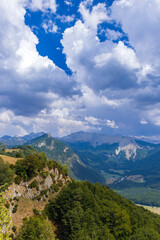 Naklejka premium Typical landscape near Portillo de Eraize and Col de la Pierre St Martin, Spanish French border in the Pyrenees, Spain