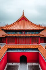 Obraz premium Forbidden City, Beijing, Rooftops, Architecture