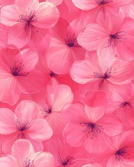 Obraz premium Delicate Pink Floral Abundance Soft Petal Harmony Dreamy Blossom Canvas Gentle Springtime Bloom Serenity Romantic Flora Design Pastel Hues Artistic Expression Feminine Charm