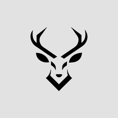 deer head vector logo