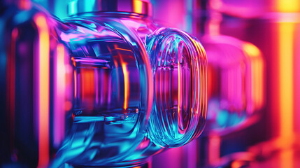 Abstract neon shapes