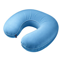 Soft Blue U-Shaped Travel Neck Pillow