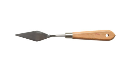 Fototapeta premium Stainless Steel Garden Trowel with Wooden Handle for Planting, Digging, and Outdoor Gardening Tasks, Essential Tool for Gardeners and Plant Lovers