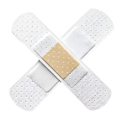 Crossed Bandages Symbolizing Healing and Care