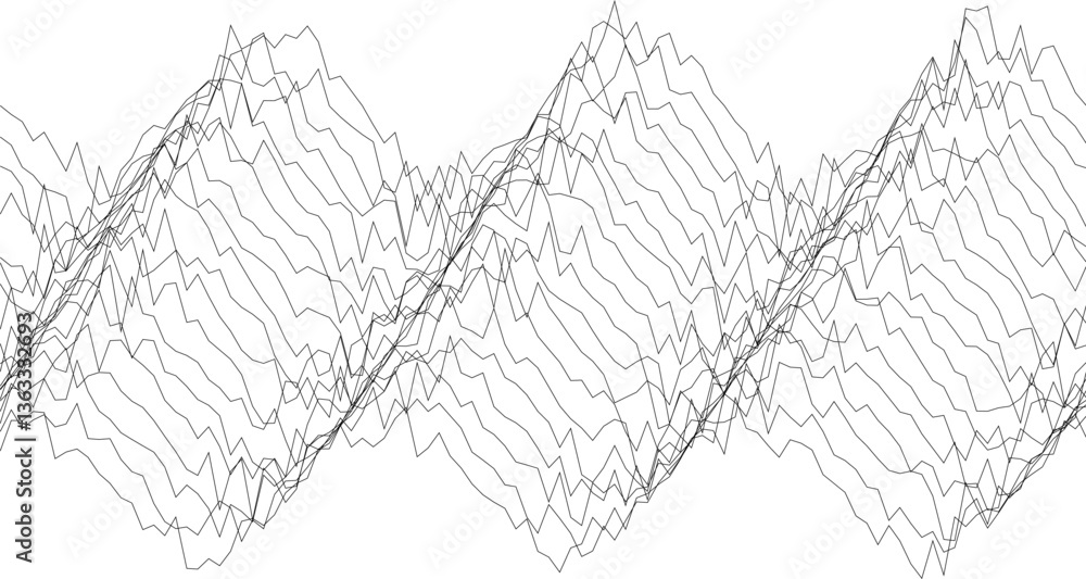 Poster abstract wave pattern design for modern minimalist backgrounds and digital art projects.
