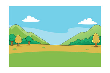 Obraz premium landscape with mountains and trees