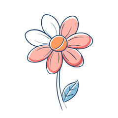 Fototapeta premium Flower illustration, figure pattern, flower background, flower material, figure graphic, spring poster, flower pattern, flower sticker, plant drawing, emotional flower, figure branding, flower texture