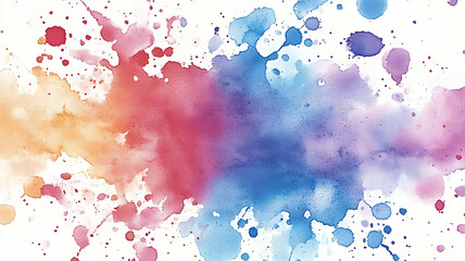 Watercolor digital paper, rainbow colors gradient, water colour background textures, bright pastel printable watercolor texture