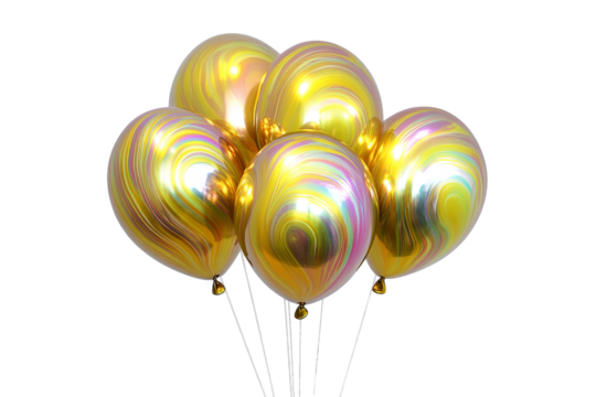a bunch of balloons with a bunch of balloons cutout and isolated on transparent background 