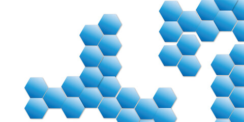 Abstract technology light sky color geometric hexagon on transparent concept design honeycomb shape vector. 