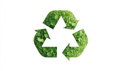 Obraz premium Eco-Friendly Green Recycling Symbol Vector Logo Design with Flat Colors and Clear Edges