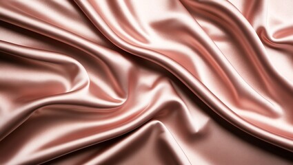 Obraz premium Rose Gold Satin Fabric Background with Elegant Folds