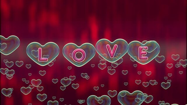 Burbujas Corazón LOVE Ascendentes