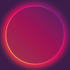 Neon frame for your design in red and yellow colors