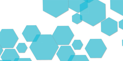 Geometric technology sky color hexagon background. Abstract vector illustration Science technology and medical concept hexagon on transparent background.