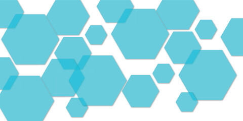 Geometric technology sky color hexagon background. Abstract vector illustration Science technology and medical concept hexagon on transparent background.