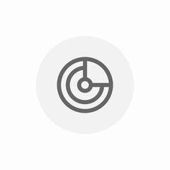 radar tool icon sign vector