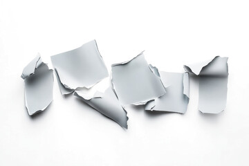 a piece of paper that has been torn cutout and isolated on transparent background 