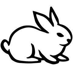  Spring icons. Easter bunny rabbits in different poses.