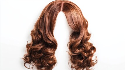 Fototapeta premium Auburn Wavy Hair Full Length, Studio Shot, Isolated
