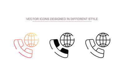 Web Call icon design with white background stock illustration