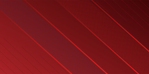 Fototapeta premium Red line with halftone architecture futuristic background minimal concept vector illustration subtle design