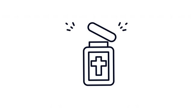 Pill Bottle Animation Medical Motion Graphic