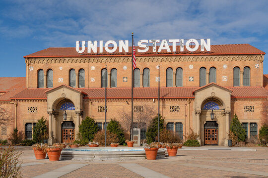 Ogden, UT, US-March 23, 2025: Union Station the historic train station in downtown area.