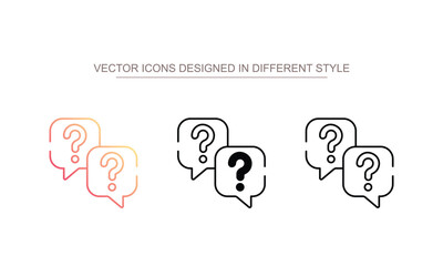 Question icon design with white background stock illustration