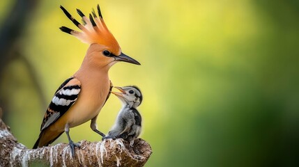 Hoopoe Feeding Chick Nature's Tender Moment