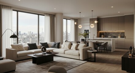 modern living room with fireplace, interior, room, bedroom, sofa, bed, furniture, home, design, living, house, hotel, apartment, 