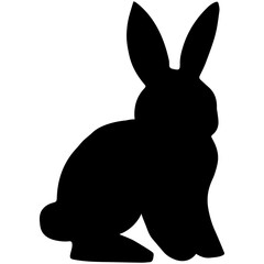  Spring icons. Easter bunny rabbits in different poses.