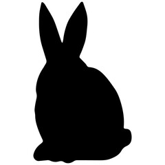  Spring icons. Easter bunny rabbits in different poses.